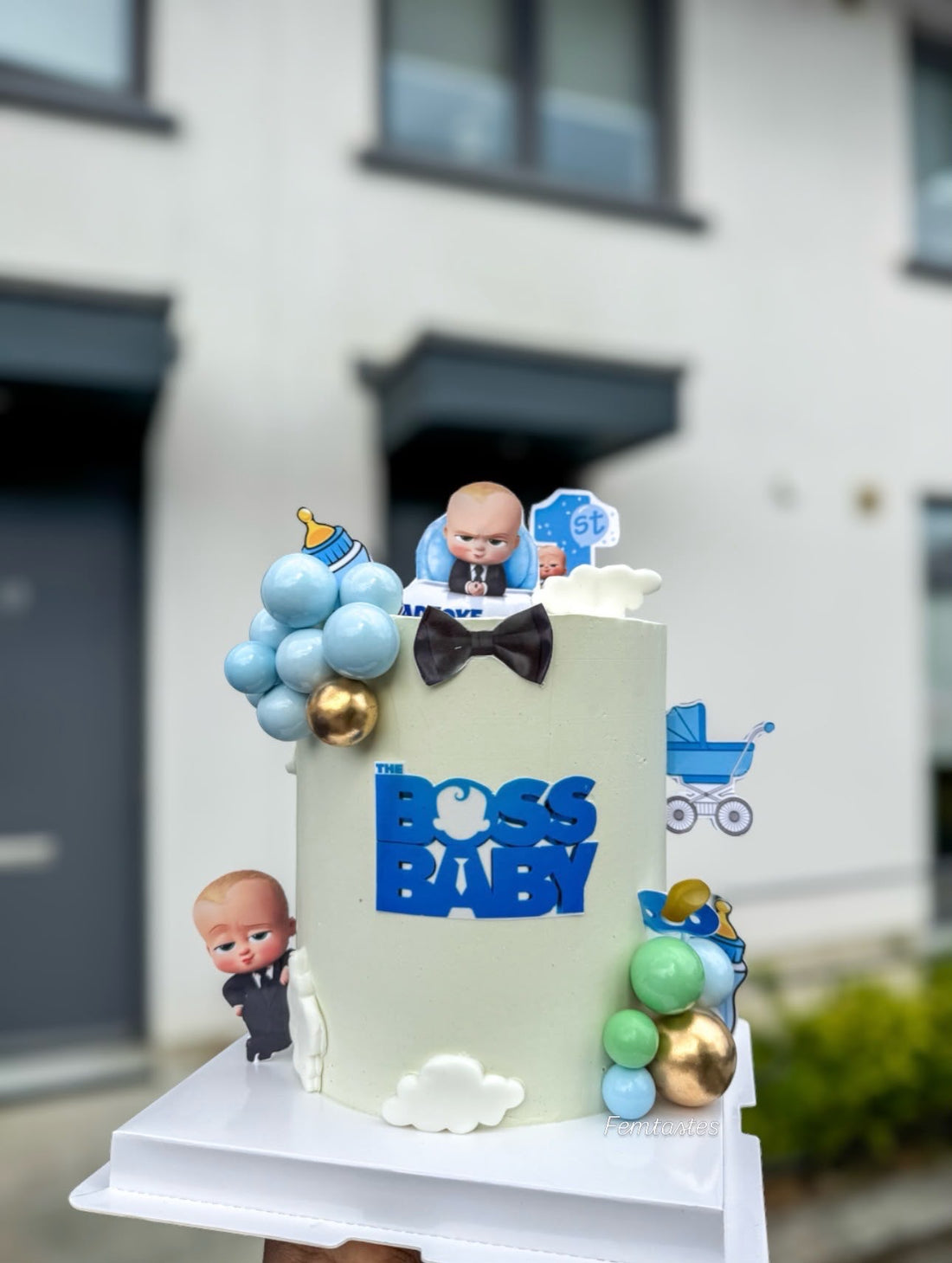 6-Inch Three-Layer Boss Baby Theme Kids' Cake