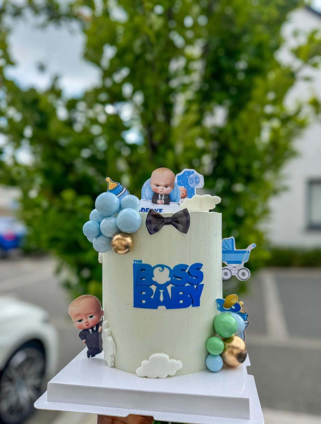 6-Inch Three-Layer Boss Baby Theme Kids' Cake